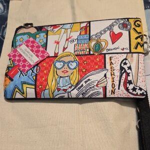 Brighton Multicolor Comic Print Crossbody Pouch